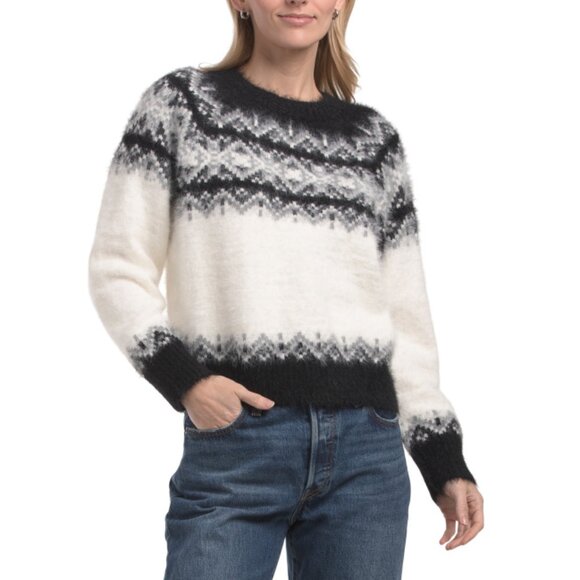 GREIGE Black/white Fairisle Sweater - Picture 1 of 2